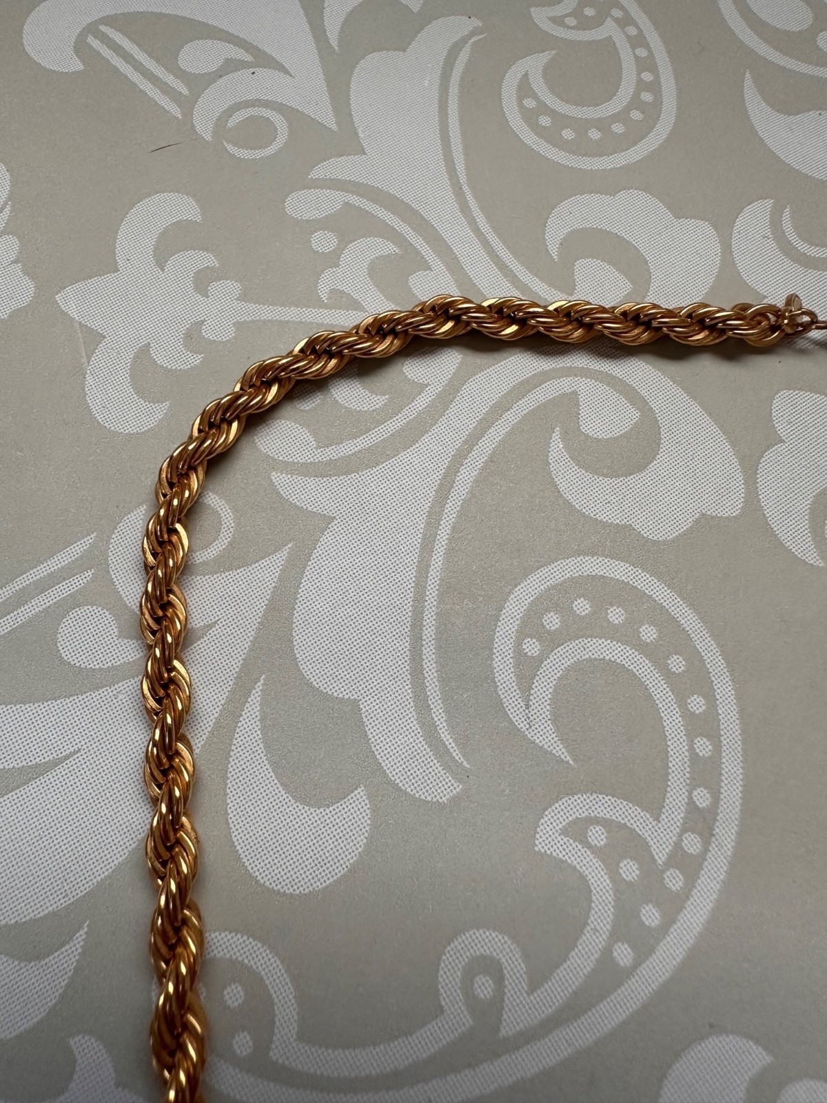 Vintage Monet Goldtone Rope Chain Necklace 20″ Lobster Claw Clasp