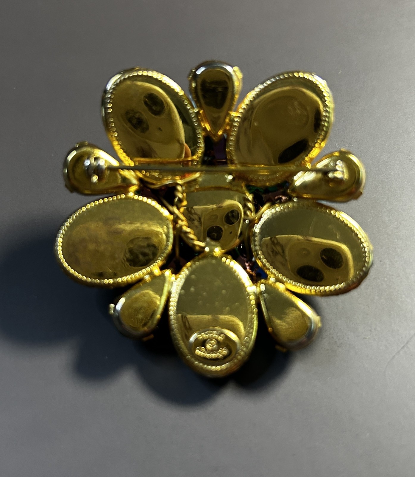 Vintage Signed HATTIE CARNEGIE Frosted Glass Flower Brooch | 1960s “Book Piece”