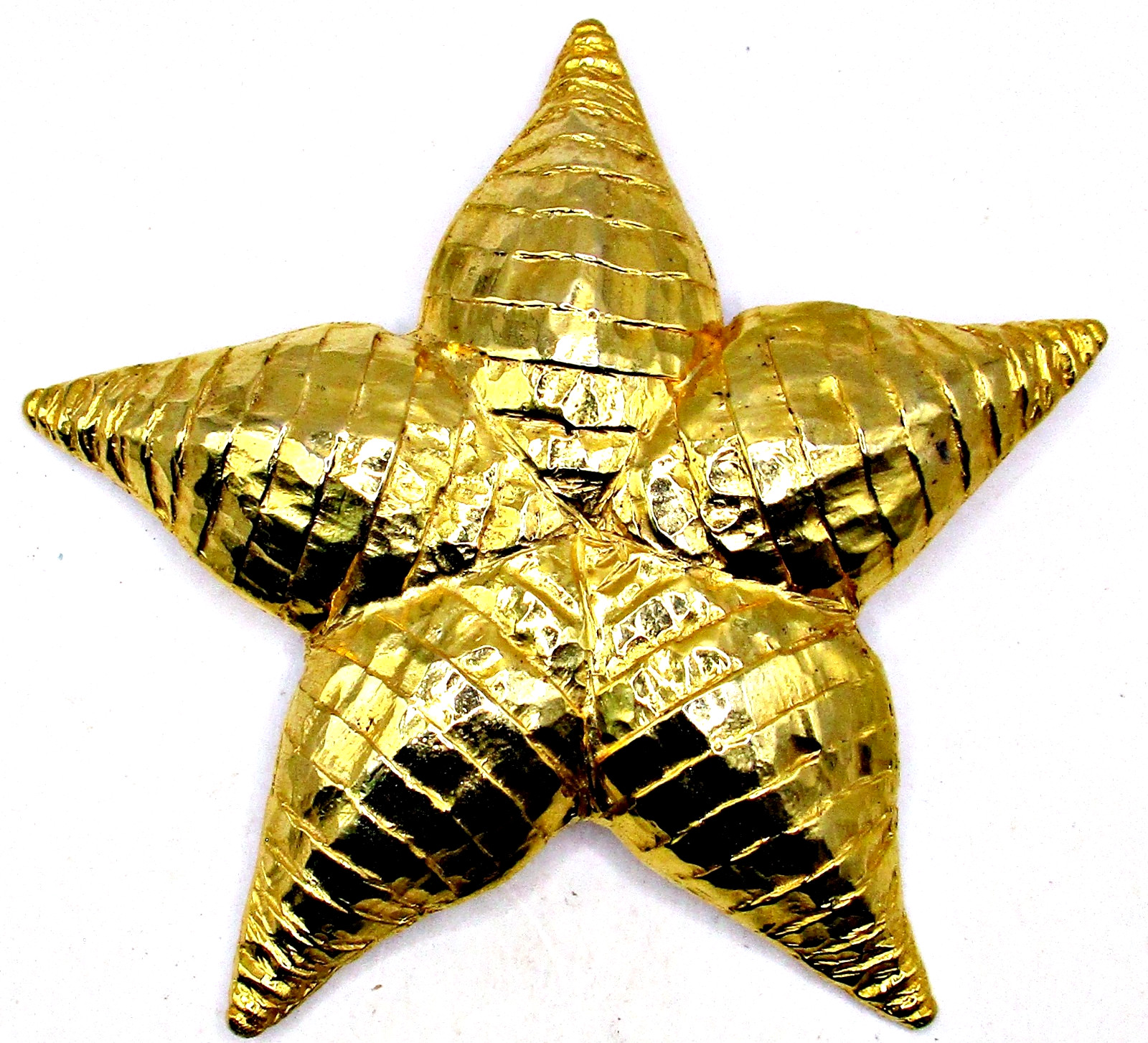 Vintage Signed Cadoro Starfish Brooch Pendant Gold-tone Runway Statement Rare NY