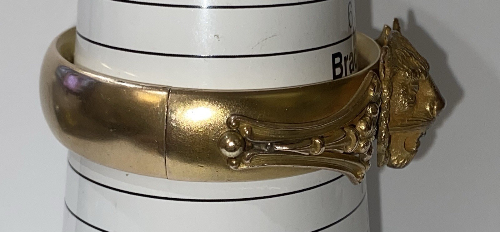 PROVIDENCE STOCK CO. CA. 1908 LION’S HEAD VICTORIAN GOLD FILLED BRACELET-7”WRIST