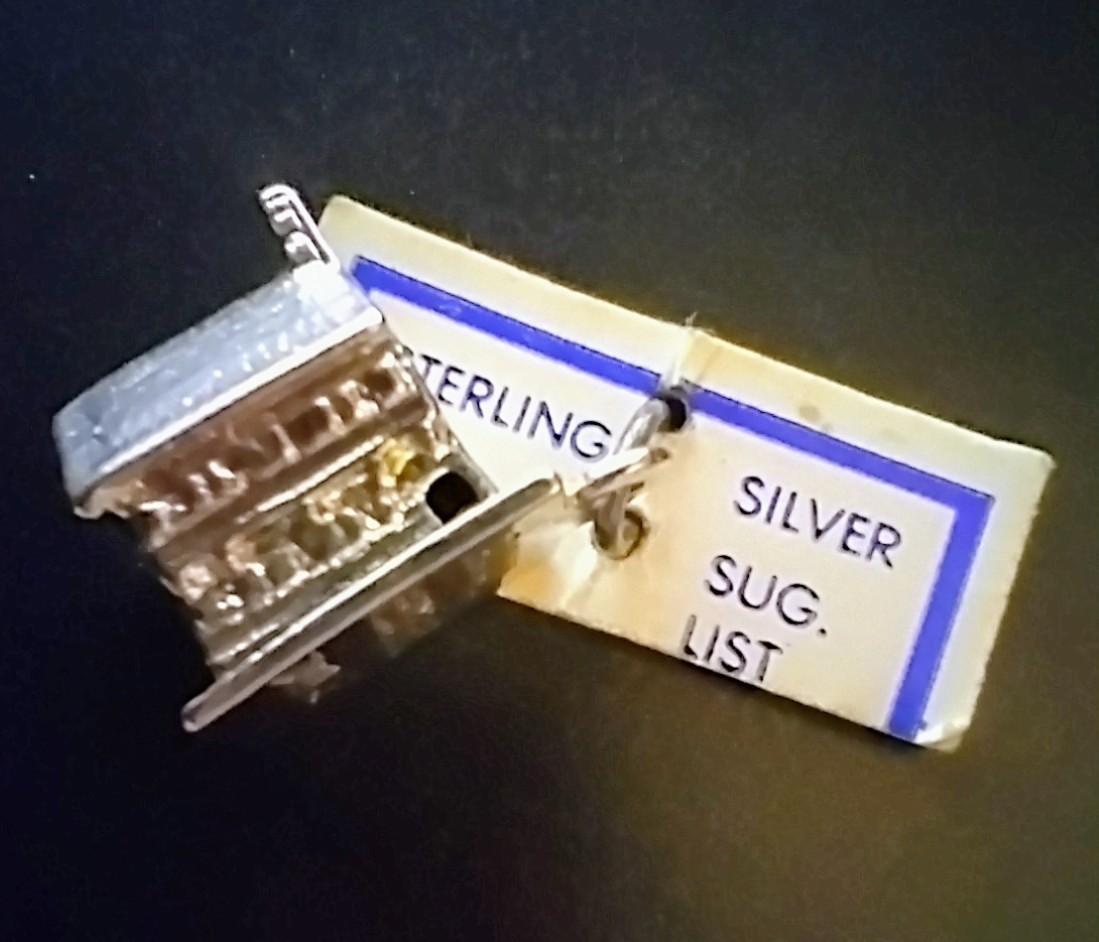 1970s Vintage Sterling Silver Charm of Historic Paul Revere House in Boston