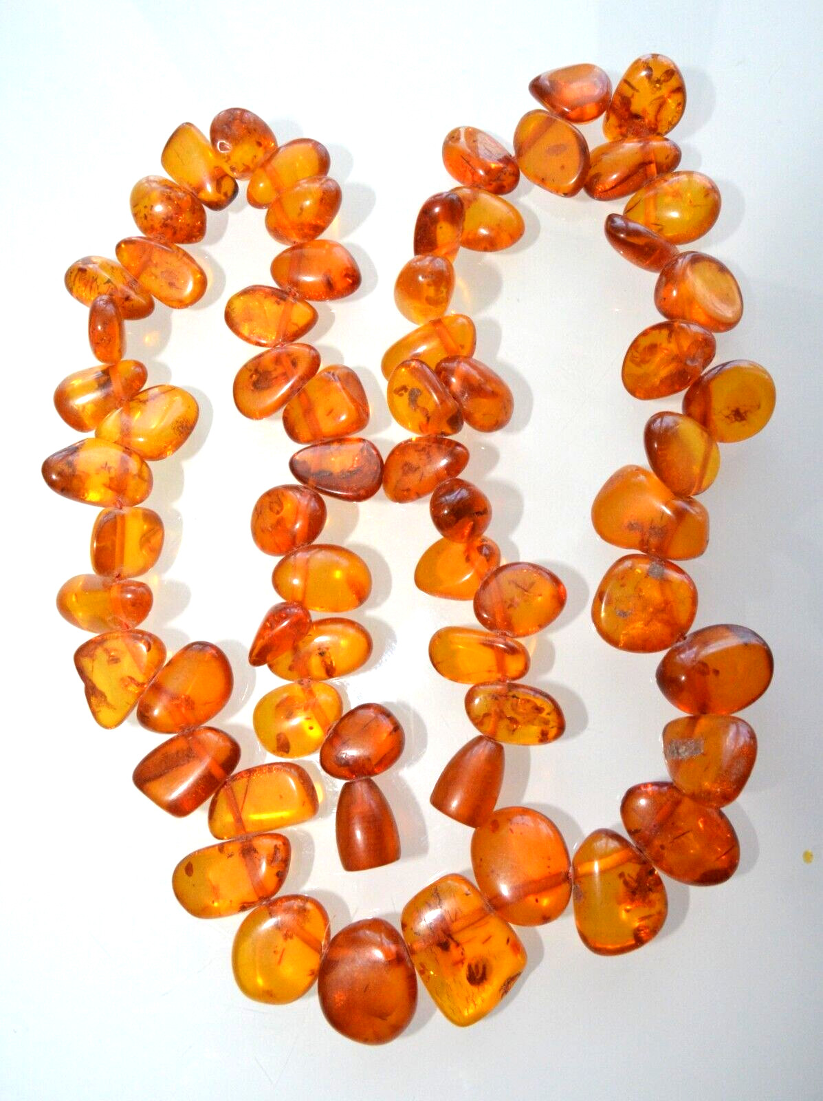 ✅56cm = 44gr RUSSIAN SOVIET BALTIC AMBER BEAD NECKLACE 琥珀 BRACELET STONE PENDANT