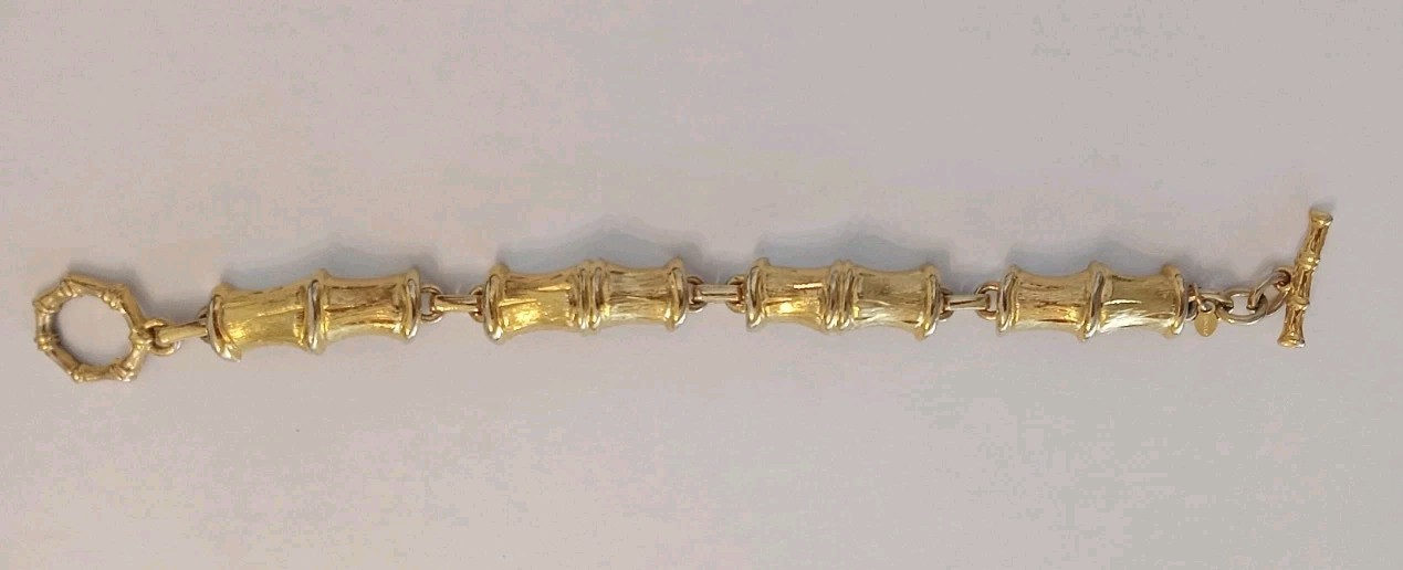 Monet Goldtone Bamboo Link Bracelet