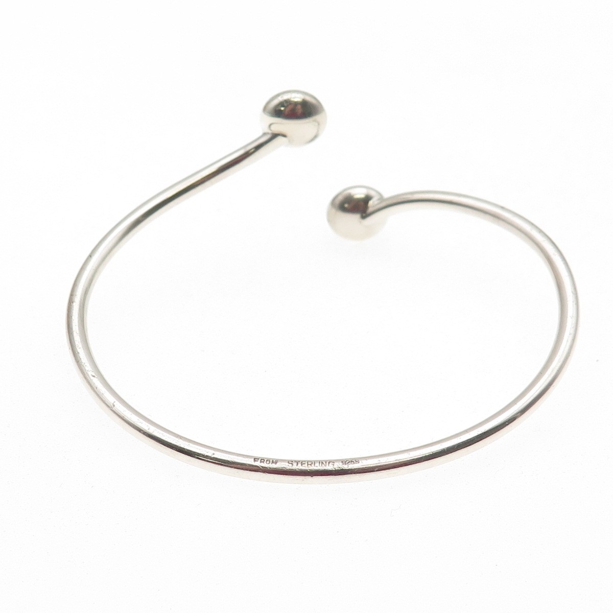 N.E. FROM 925S Sterling Vintage Lab-Created Sapphire Adjustable Bracelet 7″