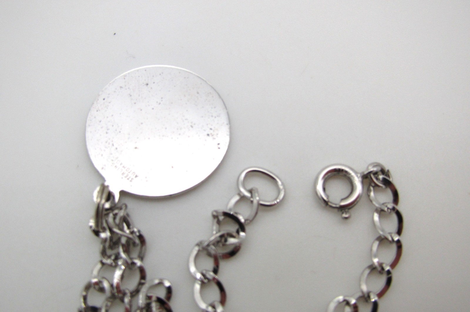 Vtg Sterling Starter Charm Bracelet w/Sterling Merry Christmas Charm