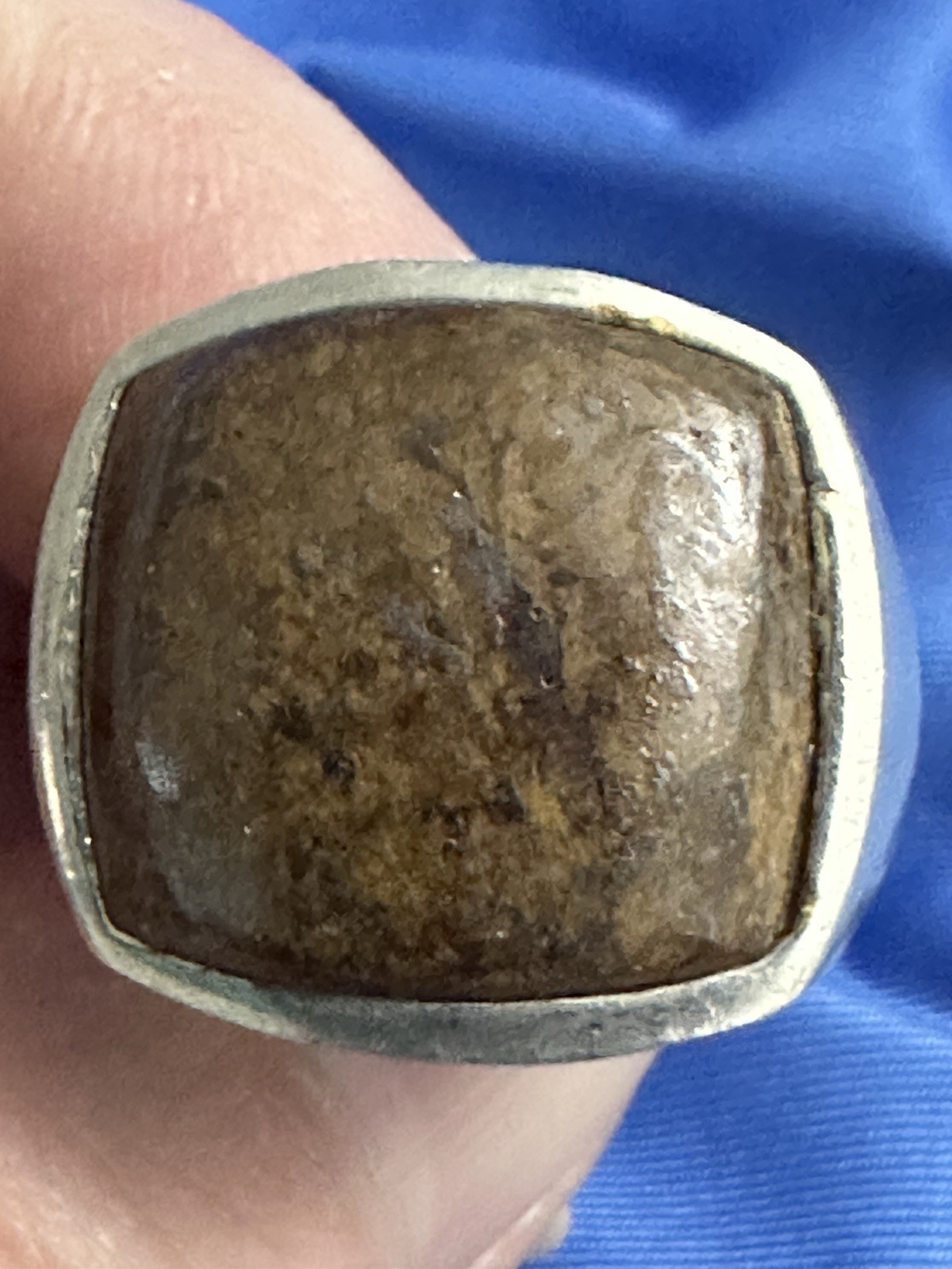 Vintage Signed Barse 925 Sterling silver Ring With Brow Stone Size 7