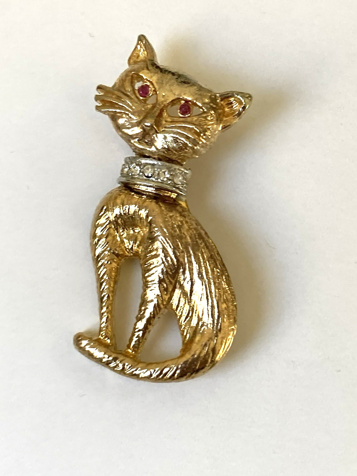 1950s-1980s Cat Brooch Lot of 4 with Boucher Siamese Cat and 1950s Hep Cat