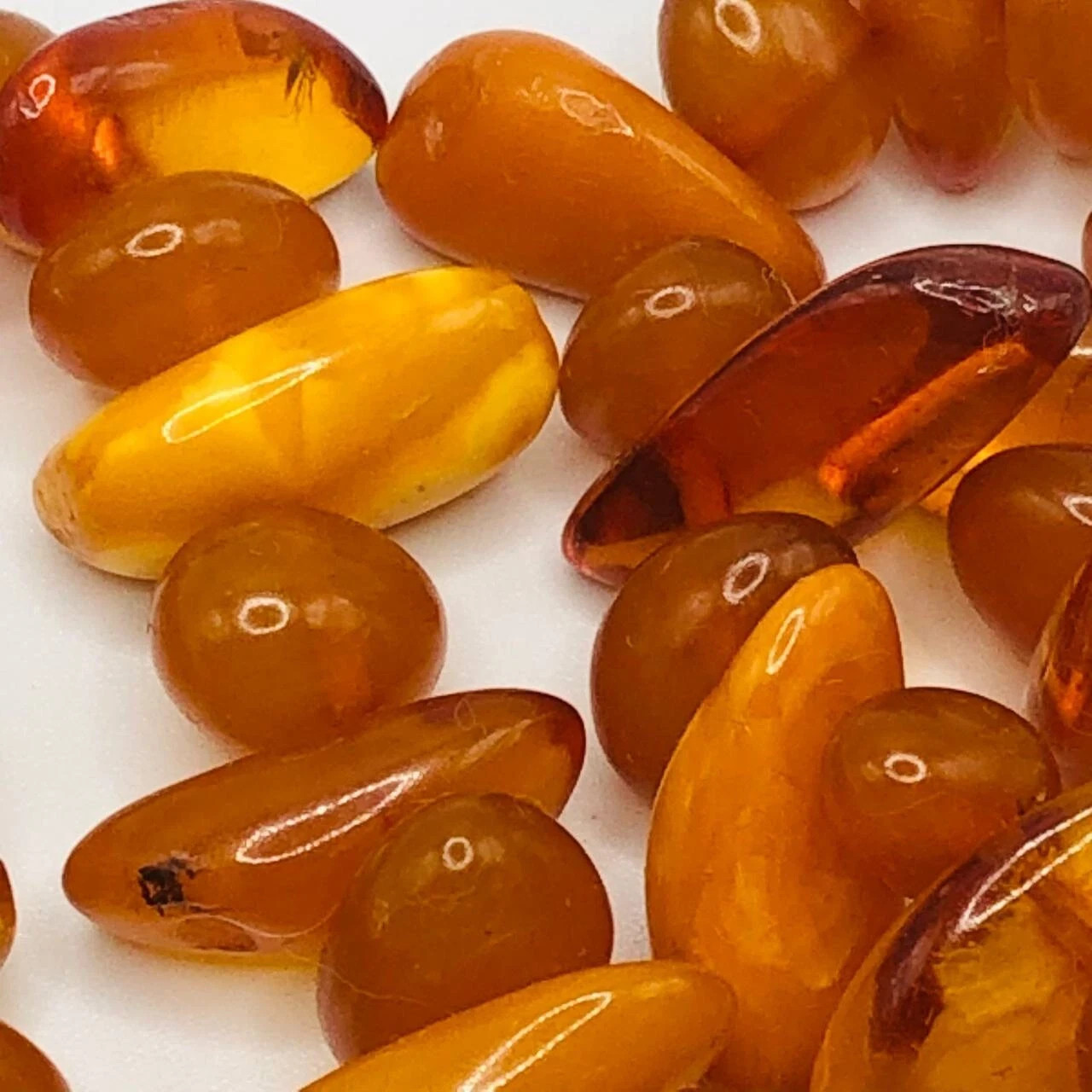Ukrainian Butterscotch Genuine Amber Beads Necklace 44g 20″ length