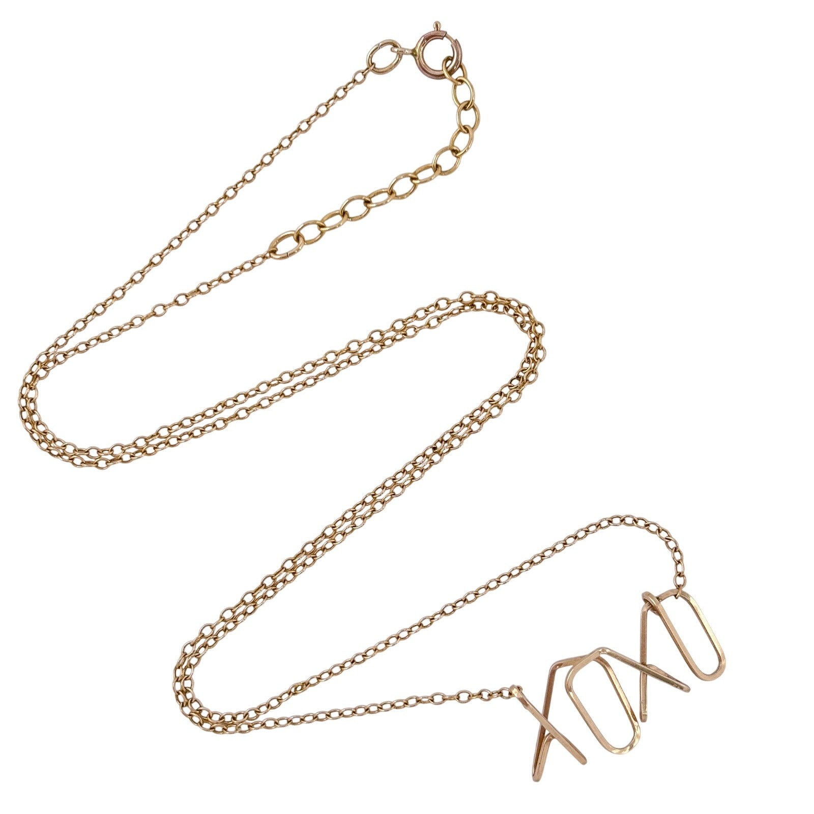 Vintage 1/20 14K Gold-Filled XOXO Necklace 17-18″