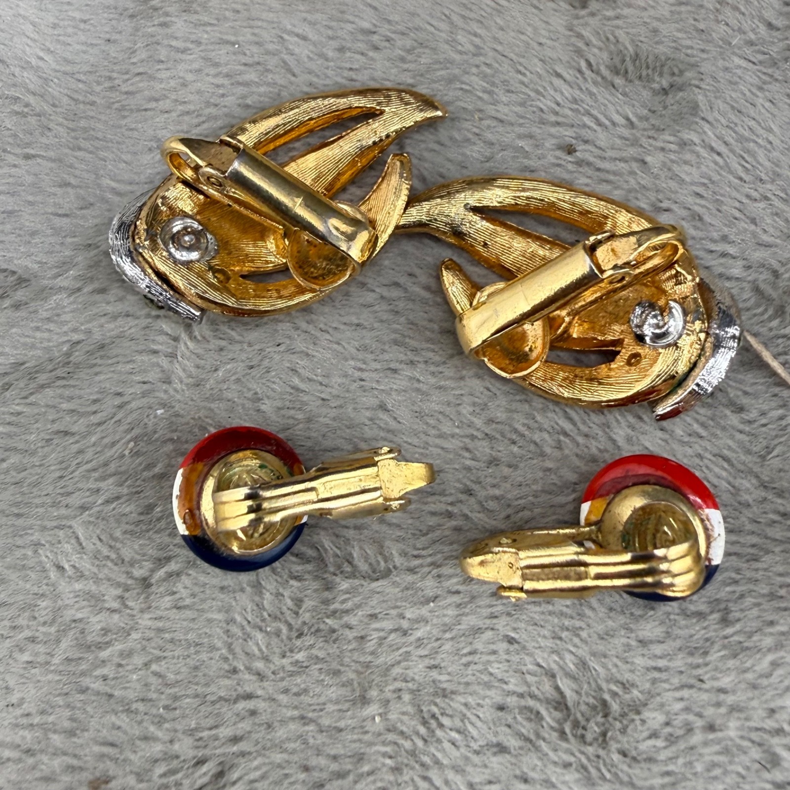 Vintage Clip On Earrings lot of 9 Every Day Wear