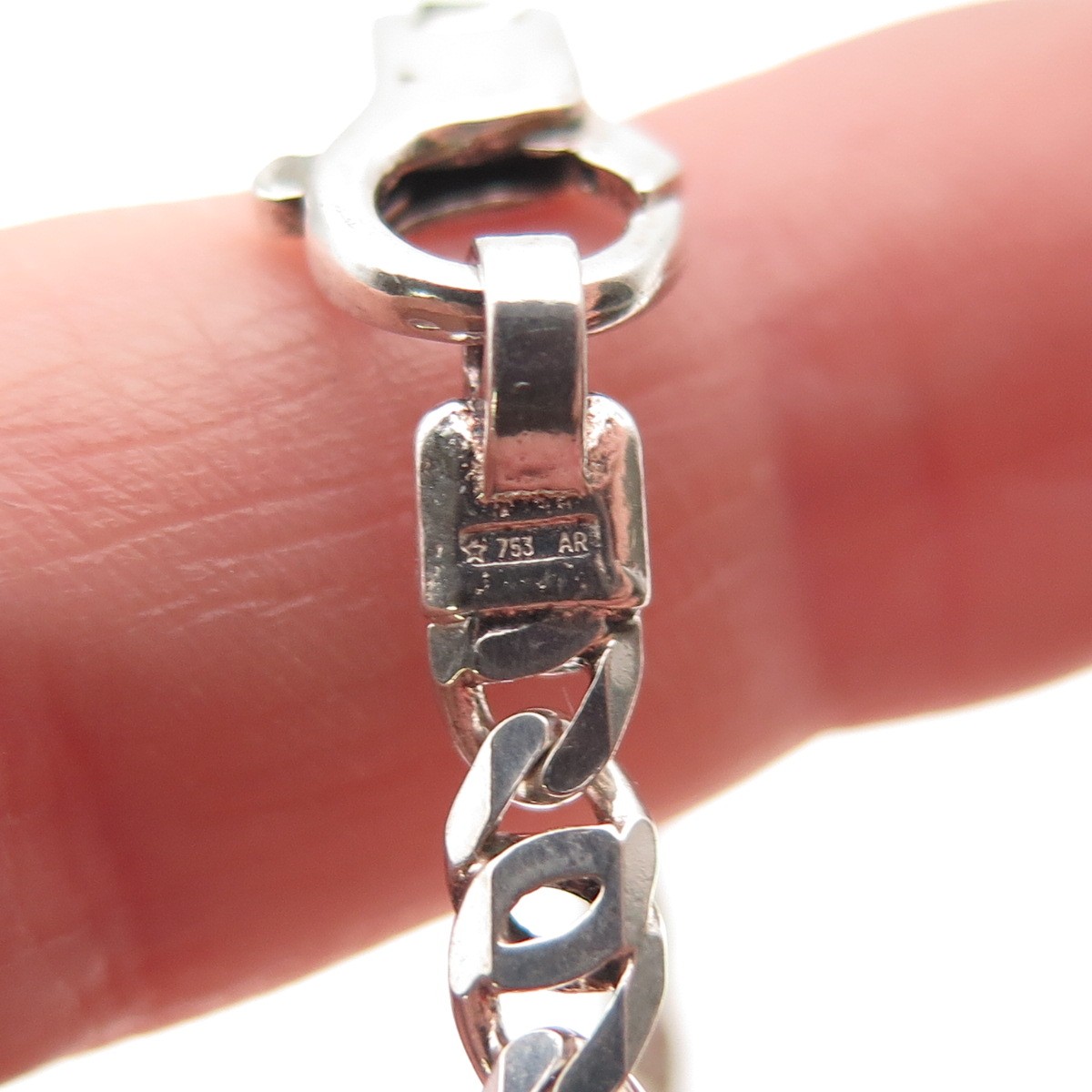 925 Sterling Silver Vintage Italy Anchor Mariner Link Bracelet 7.5″