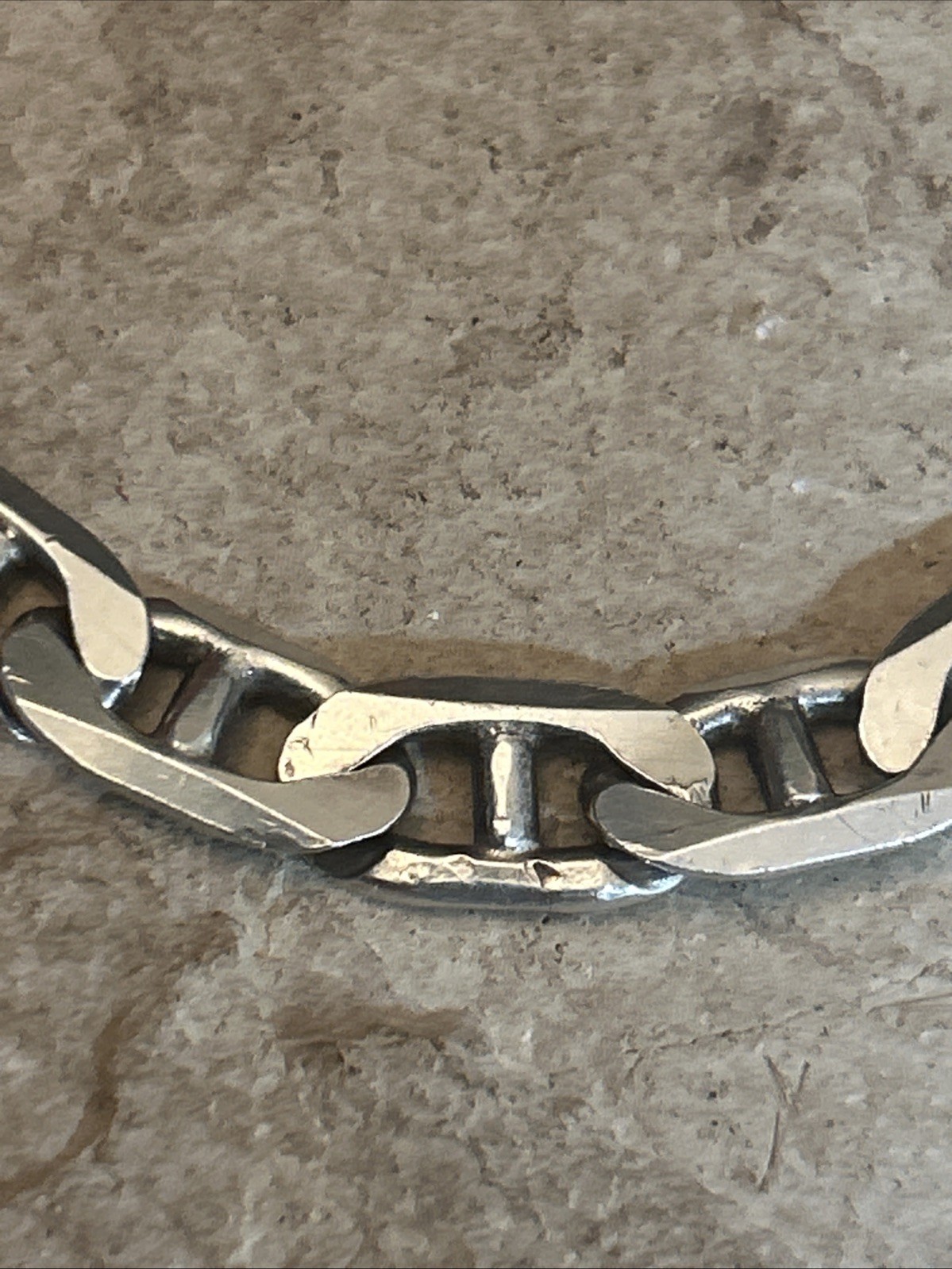 28. Vintage Sterling 925 Mariner Link Chain Bracelet 8 3/4″. 29.1g. Italy Unx