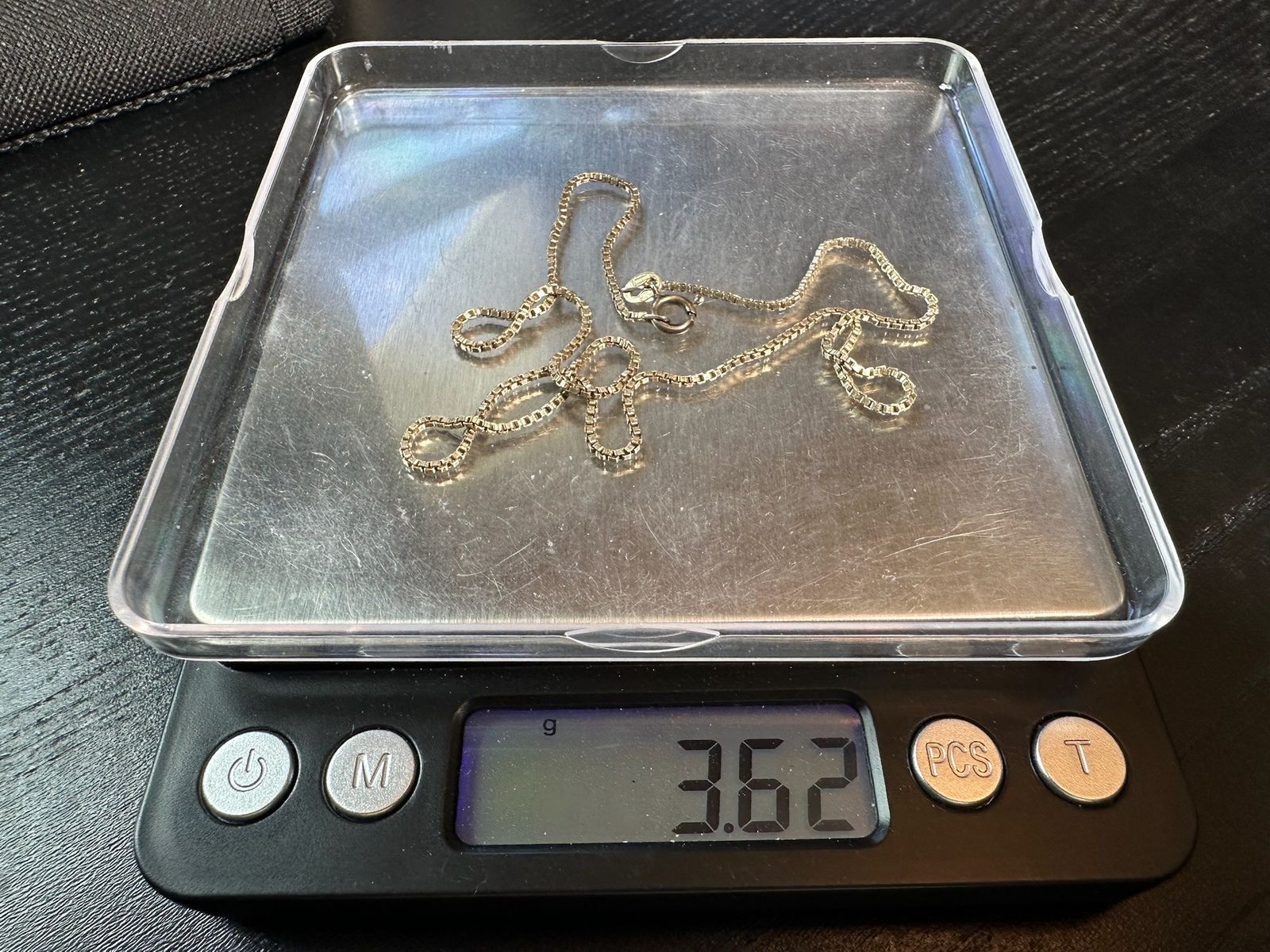 3.62g Vintage Sterling Silver 925 Box Link Chain Necklace 16 in M