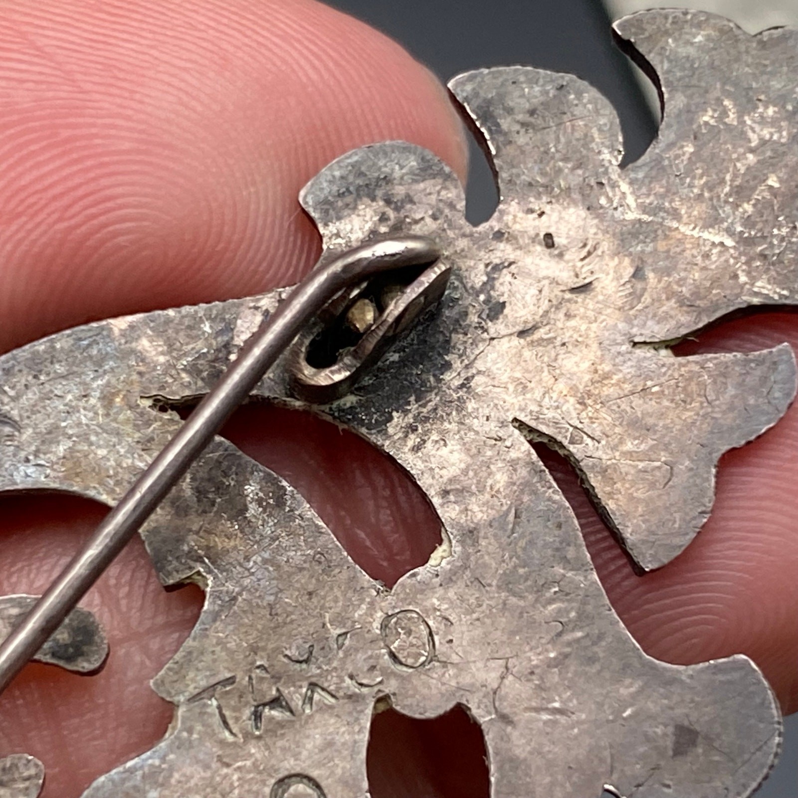 Vintage Mexico Taxco 980 Sterling Silver Pin Brooch