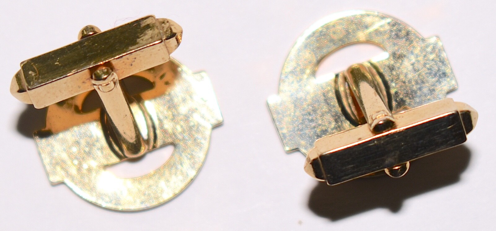Vtg Hadley Cufflinks Gold Signed Made in USA FreeS&H