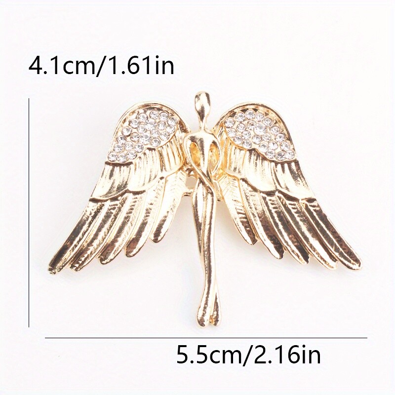 Simple Fashion Temperament Archangel Wings Brooch Women Men Jewelry Gift