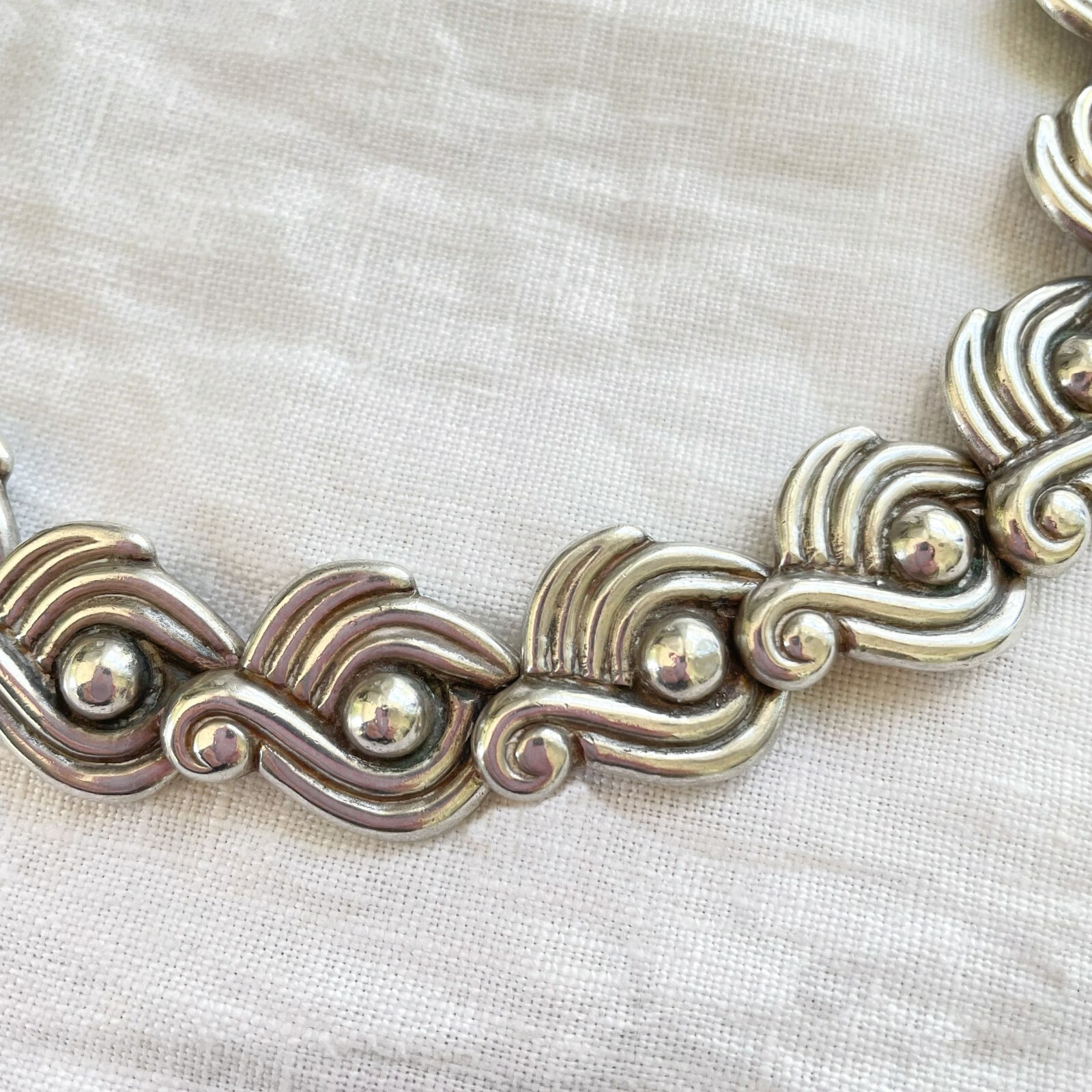 Vintage Los Castillo Necklace/Bracelet Set #122, Taxco Mexico Sterling