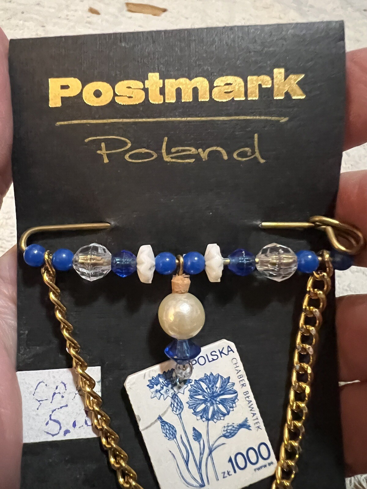 Postmark Poland pin souvenir Post Office Stamp Collecting