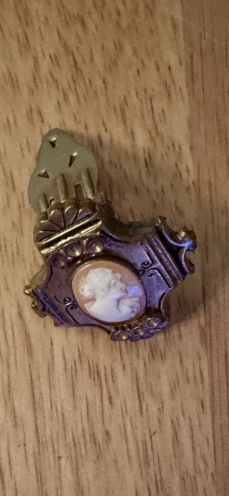Vintage Small Cameo Dress Clip