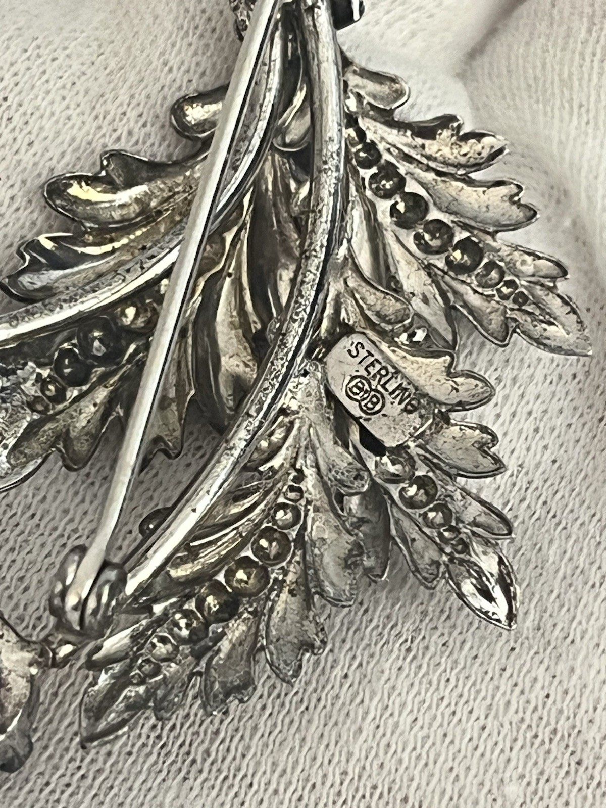 Vintage Binder Bros Sterling Silver Amethyst Floral Bouquet Pin Brooch Signed BB