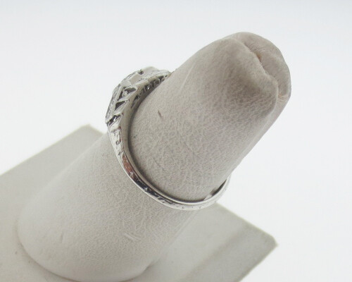 Vintage Estate Art Deco Genuine 0.35cttw Old Cut Diamonds Solid Platinum Ring