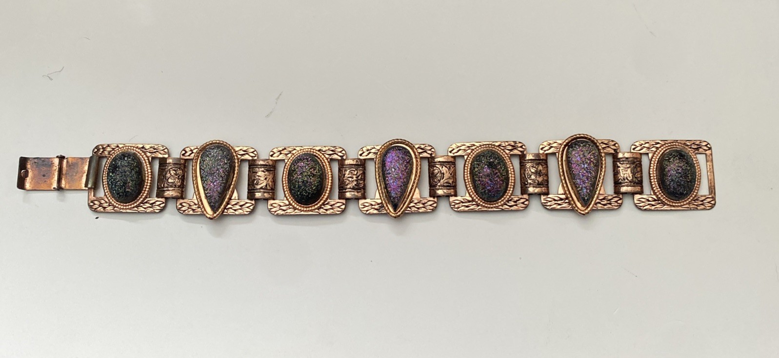 Vintage Coppertone Bohemian Link Bracelet