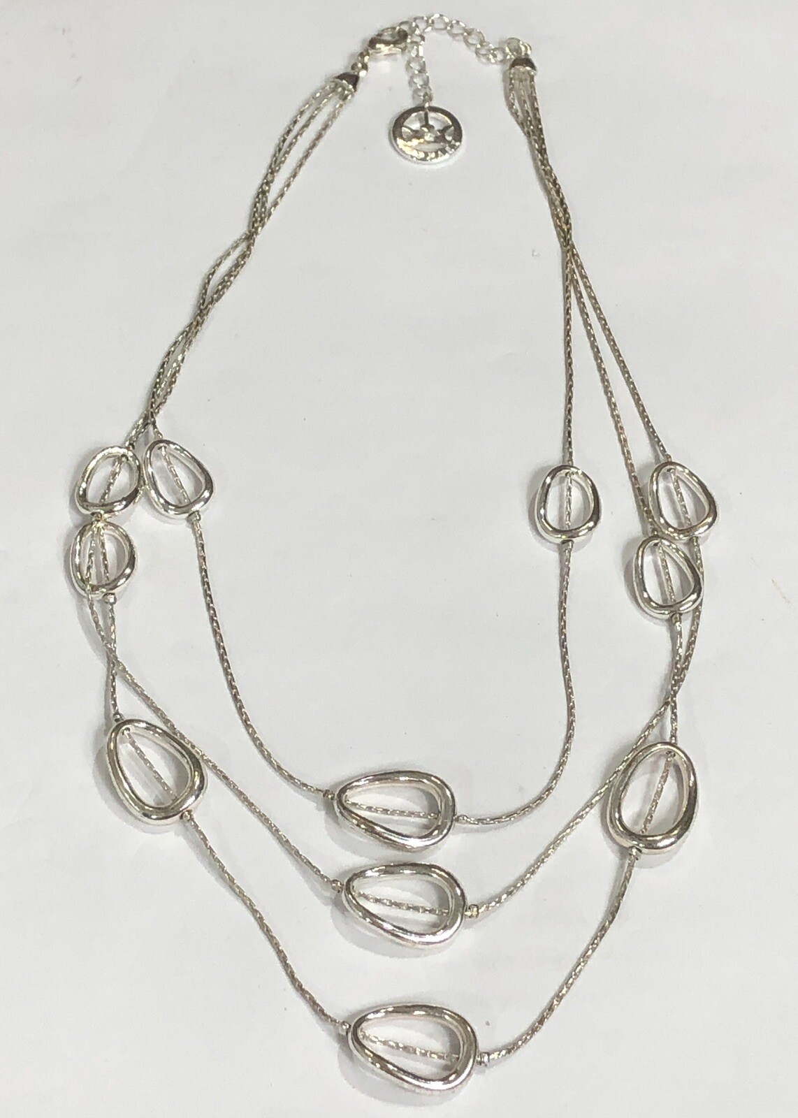 Trifari Multi-Chain Necklace Station Silver 16 in to 17.5 in Length – Vintage