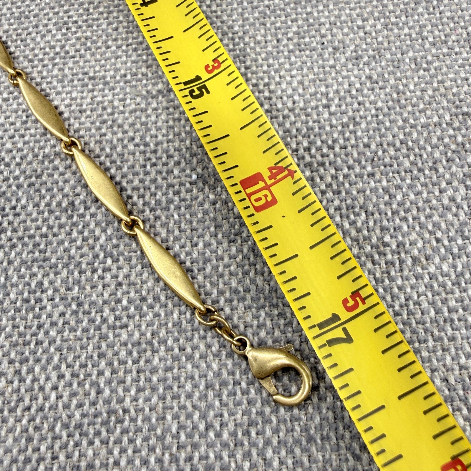 Vintage Stella Dot Necklace Black Wrapped Leather Brushed Gold Tone Signed