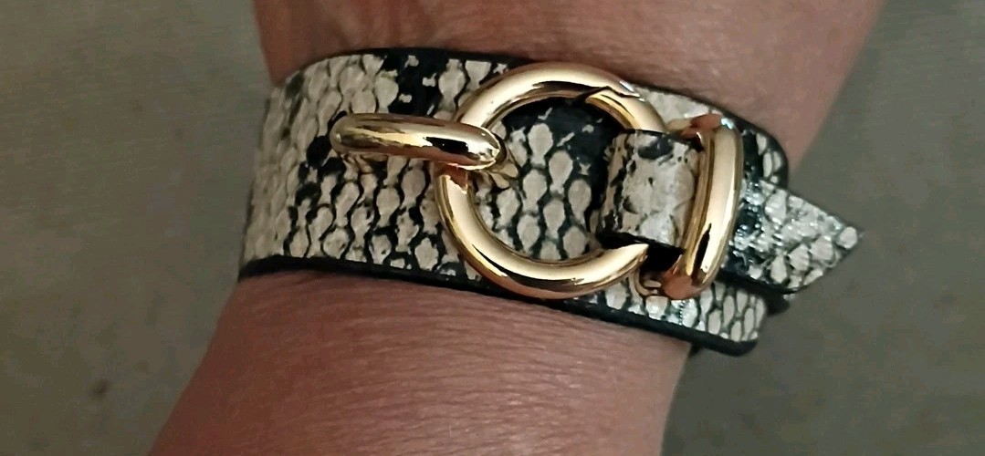Animal Print Faux Leather Bracelet