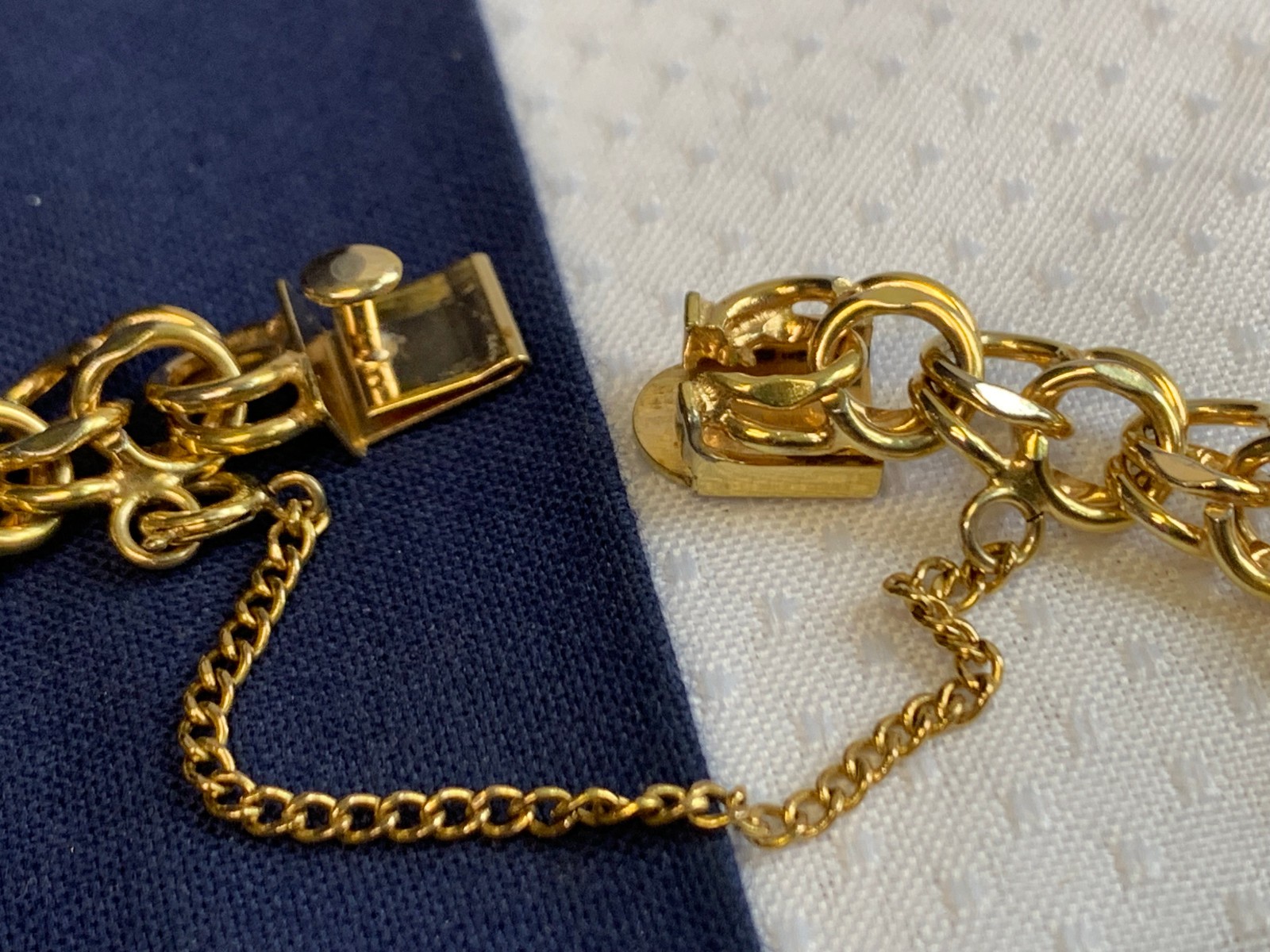 Vtg 1/20 12K Gold Filled BA Ballou Co Charm Bracelet 13.93g Jewelry 7.5″ Chain