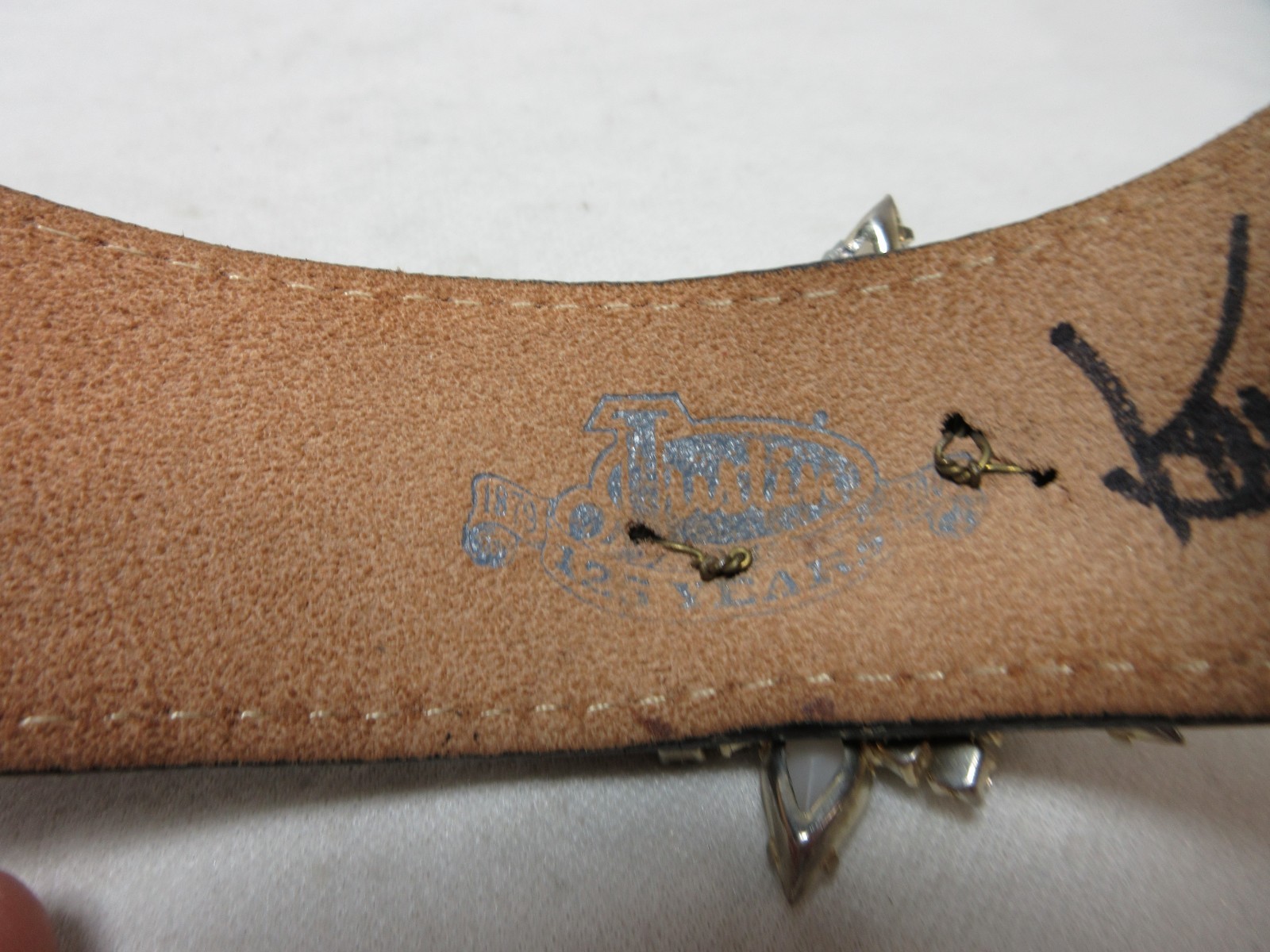 RE-LOVED LEATHER DESIGNS BRACELET WITH RHINESTONE STAR BY KENNEATHIA HAGEN #70