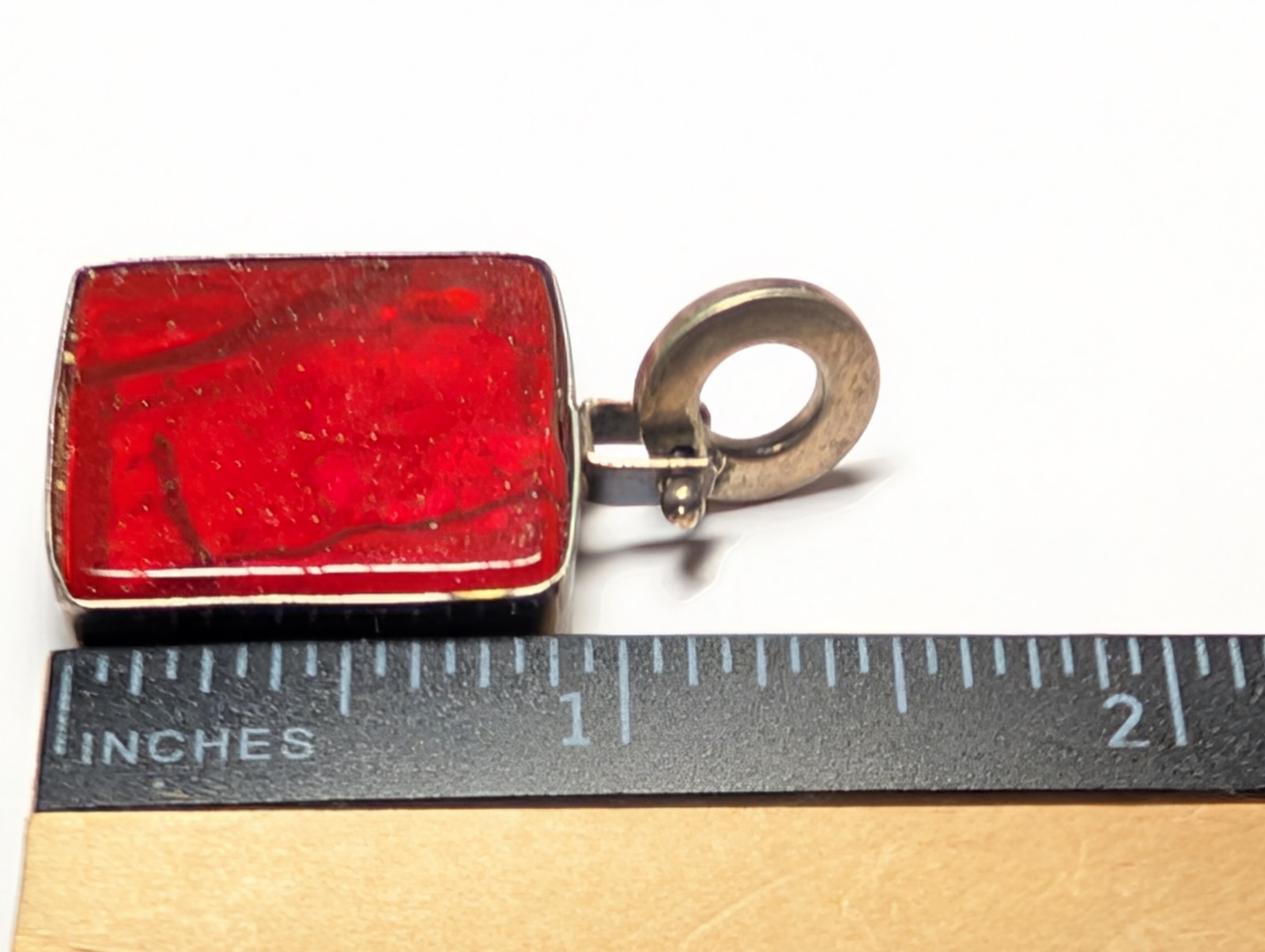 VINTAGE DICHROIC STERLING SILVER PENDANT SIGNED MEX925 R*G WEIGHS 13+ GRAMS
