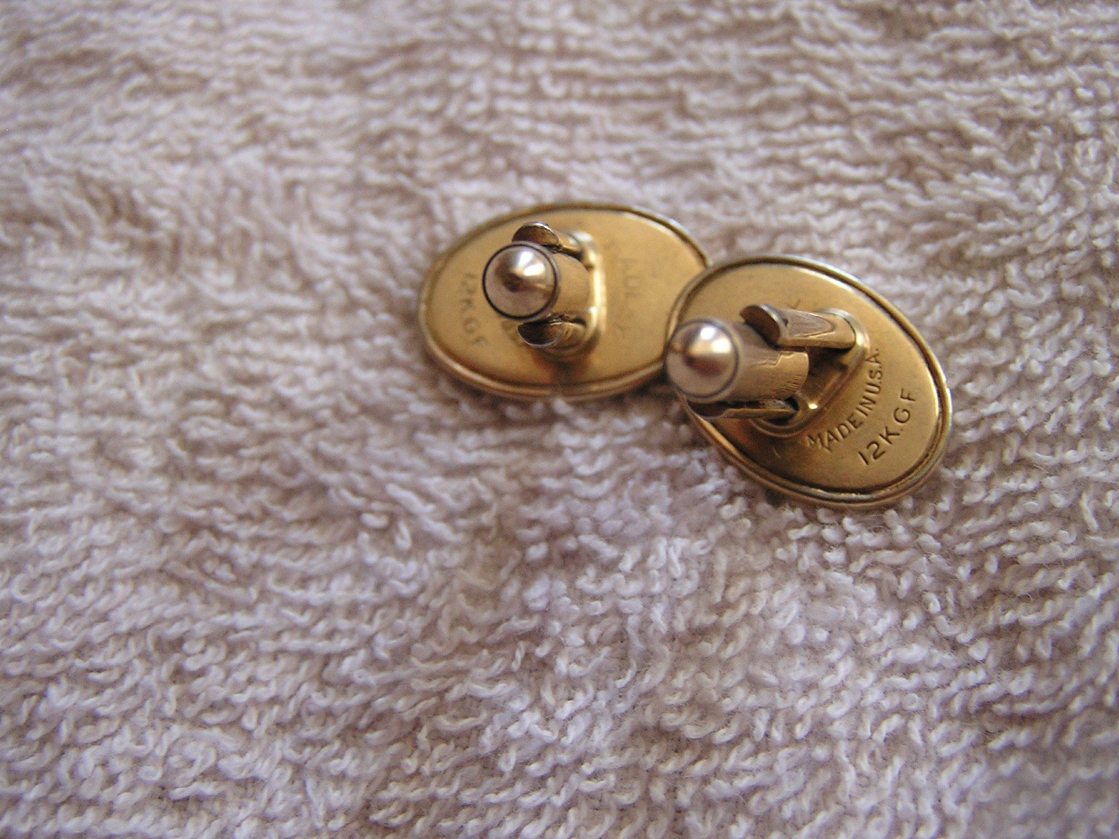 Vintage Hadley Cufflinks 12K Gold Filled Initials JHT
