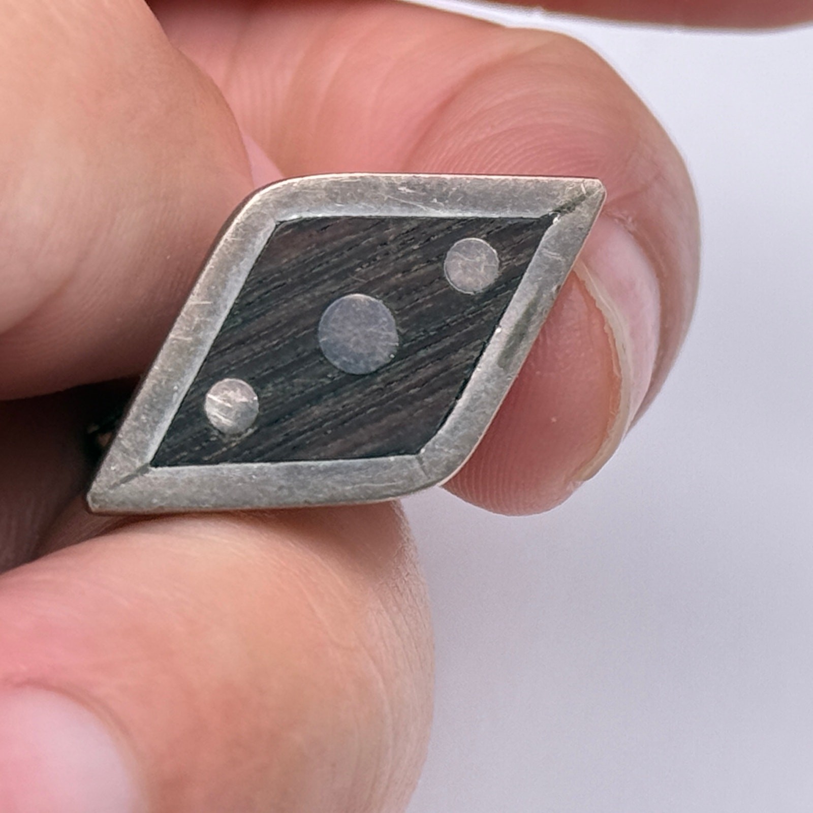 Vintage Wood Sterling Silver Taxco 980 Cufflinks