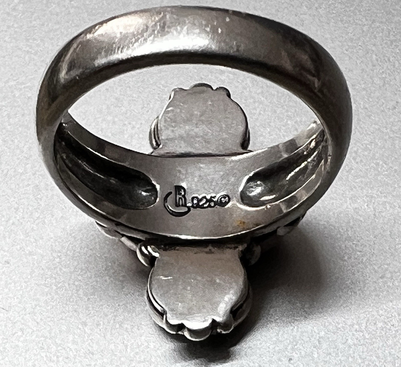 Carolyn Pollack Relios .925 Sterling Silver Turquoise 3 Stone South West Ring
