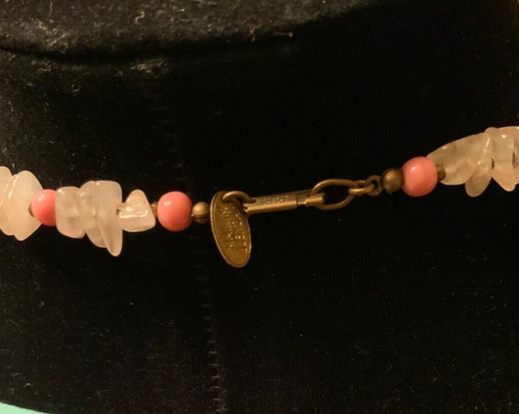 Miriam Haskell Pink Glass Faux Pearl Miriam Haskell Beaded 29 Inch Necklace