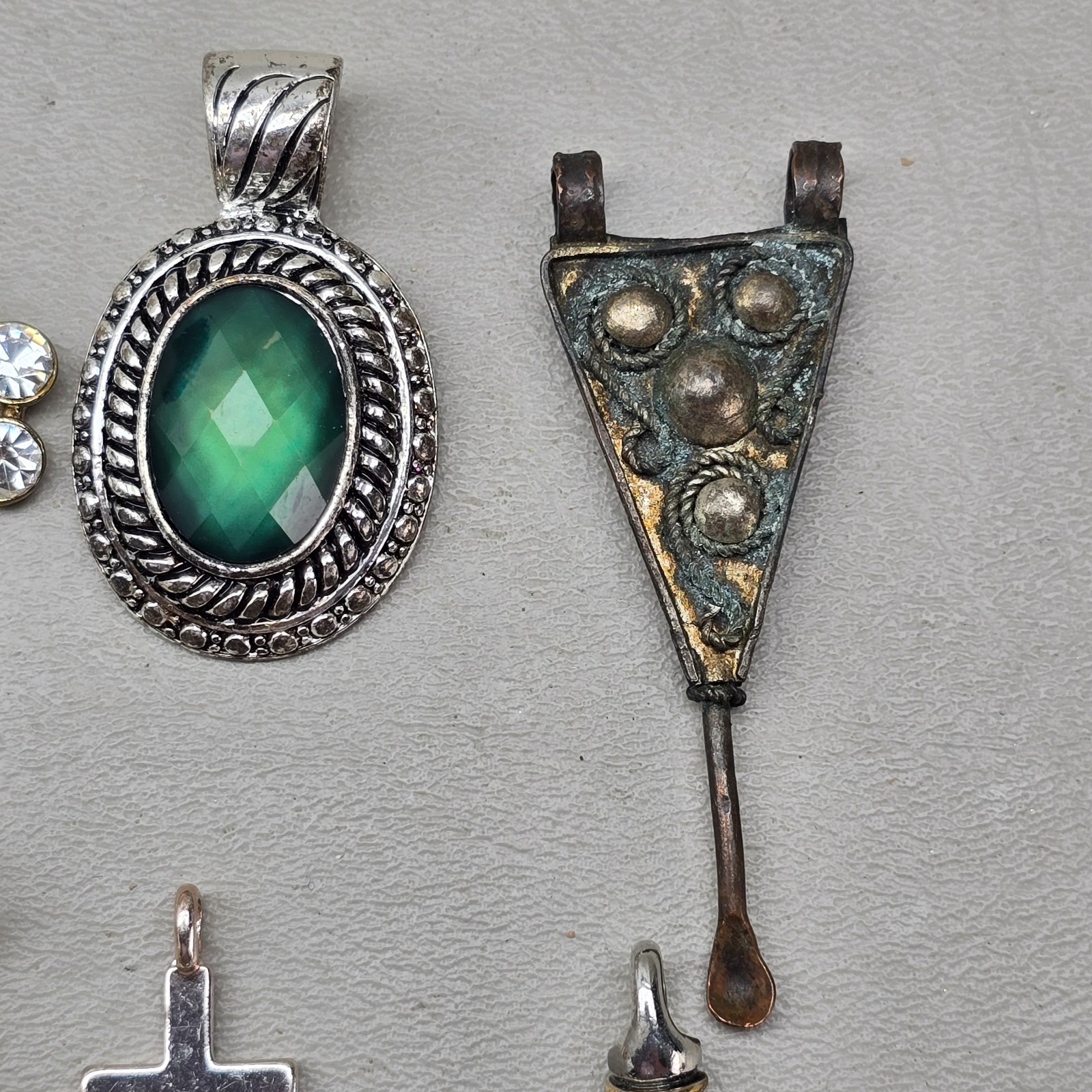 Vintage Pendant Lot 12 Pieces Mixed Styles Modern Rustic Glass Crystal Florenza