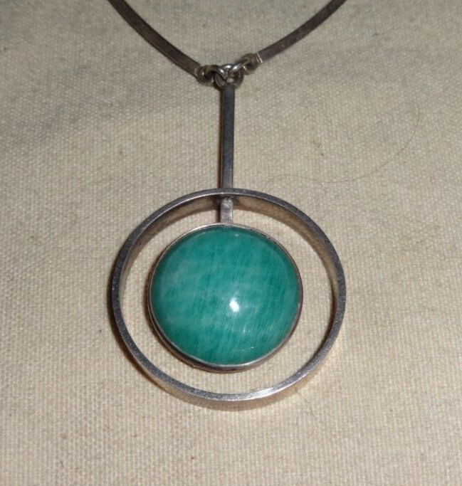 Niels Erik Pendant Choker Necklace Sterling Silver Denmark N.E. From