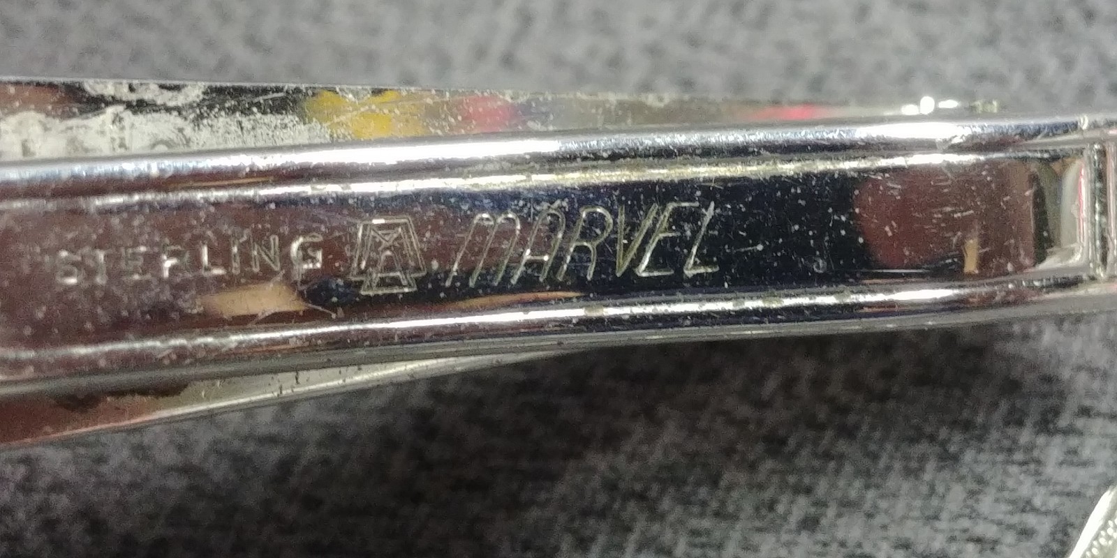 4 Tie Bar Clip Watch Chain Fob Marvel Sterling Silver Swank Comedy Tragedy Masks