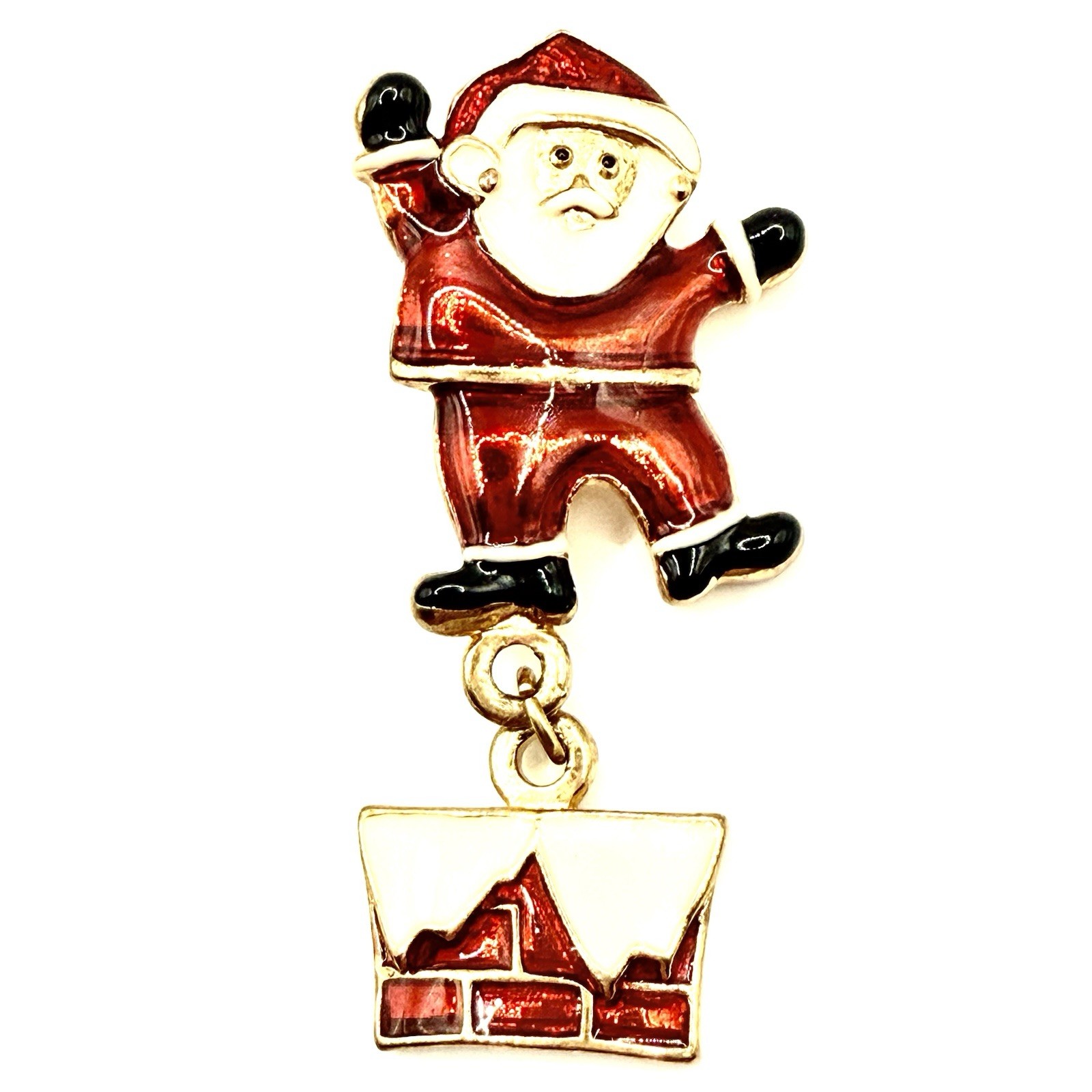 Vtg Christmas Santa 10 PC Brooch Lot AJC Haskell Hallmark Fun World Kringle CH4