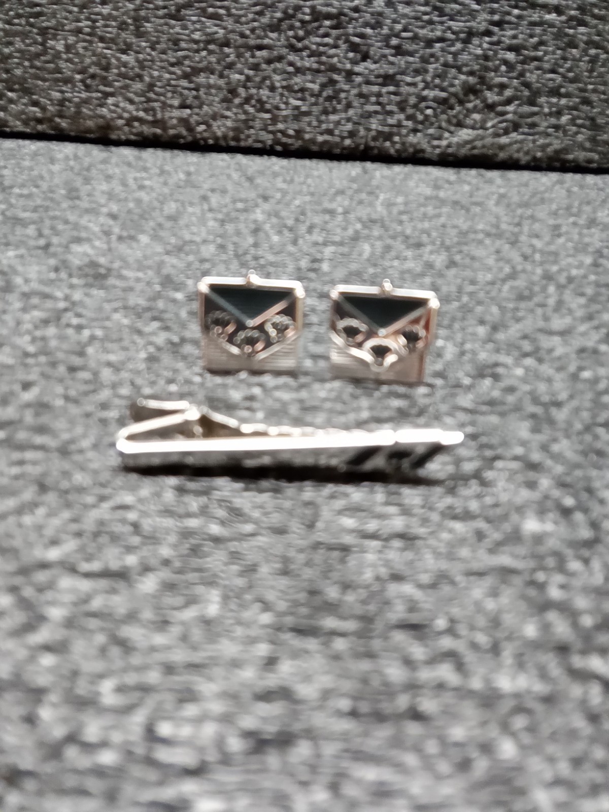 Vintage Anson Cuff Links And Tie Clip