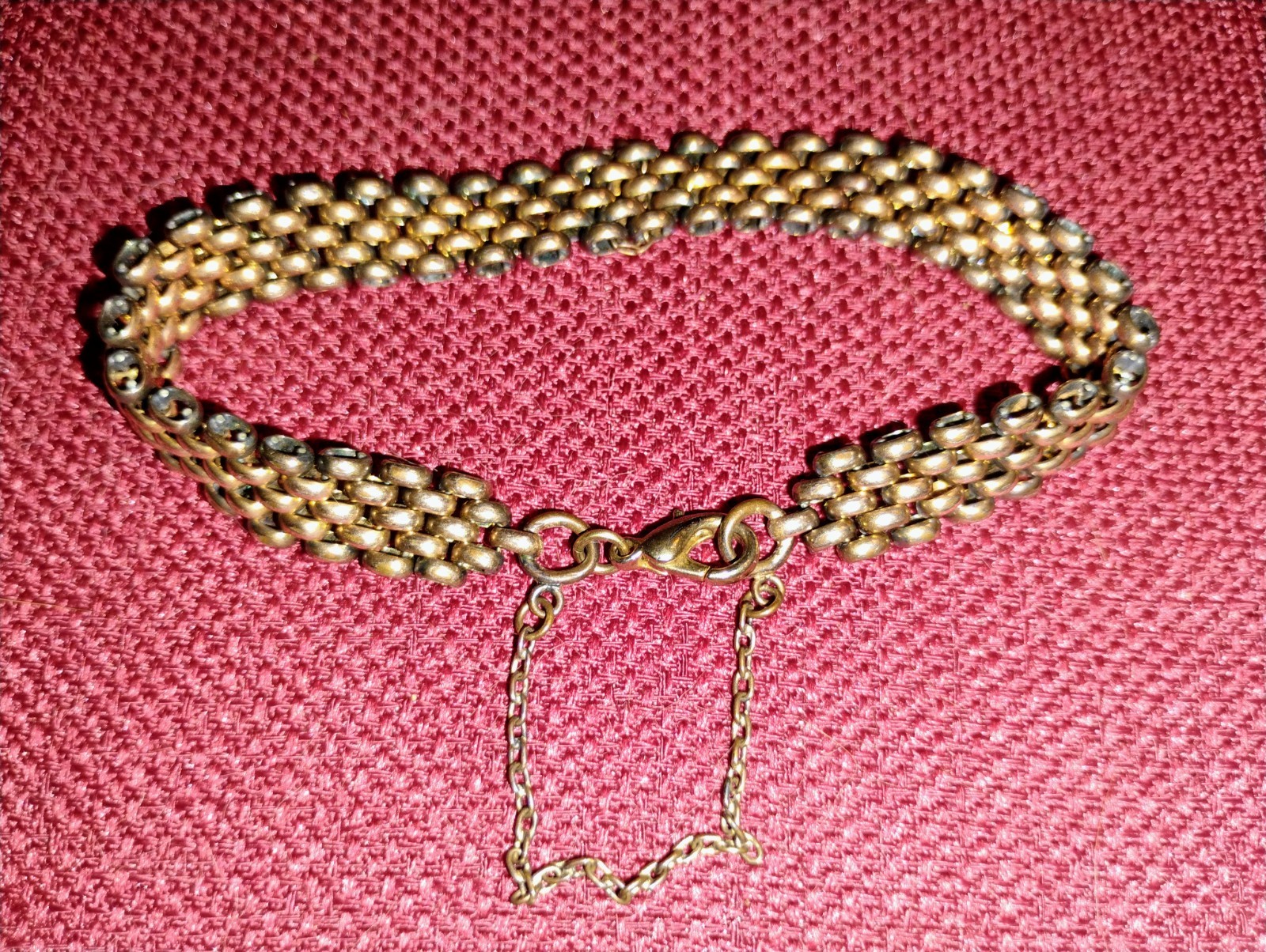 Vintage gold filled chain bracelet oval link, 7.5″ 20g unmarked *read