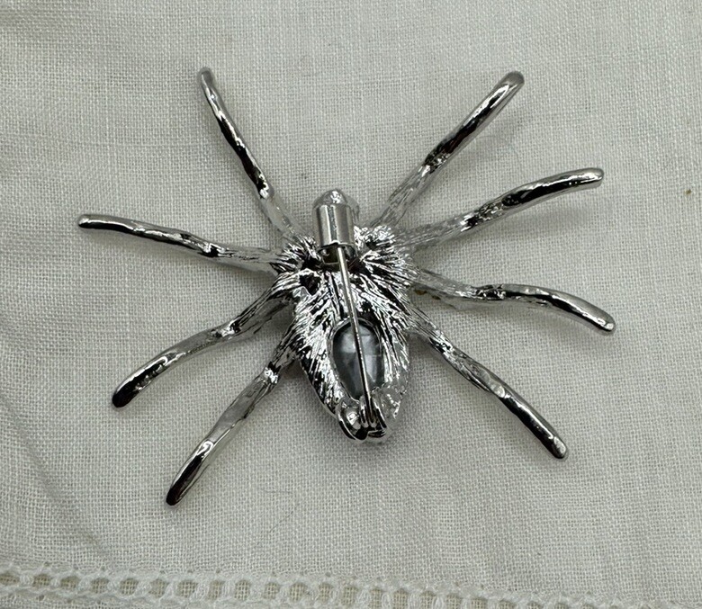 Alloy Purple Spider Rhinestones Brooch Pin Pendant