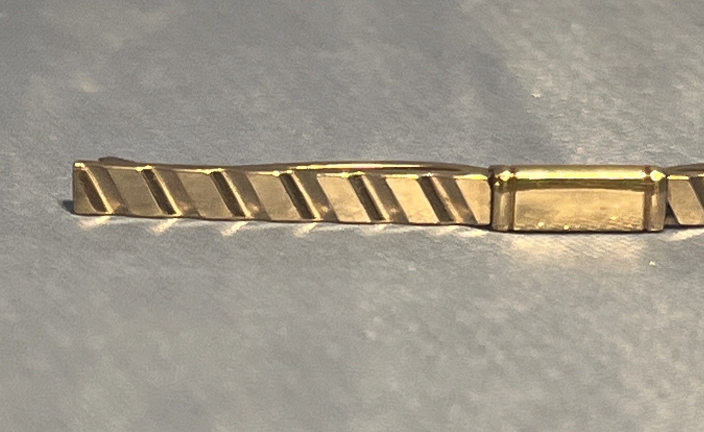 Vintage Hadley Fancy Collar Bar/Stay/Gold Plated Brass/Signed/USA/2 1/8 Inches