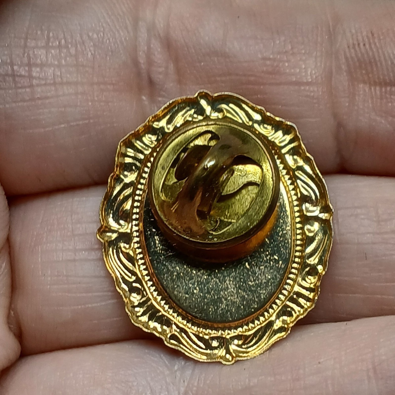 Gold Guardian Angel Pin Religious VTG Brooch With Child #J-14