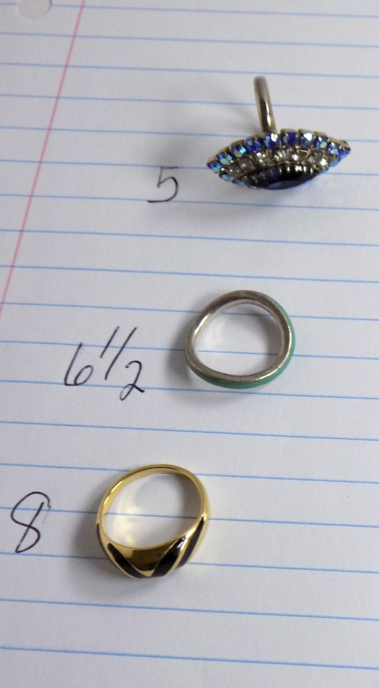 Vintage Costume Rings Lot Rhinestones Avon Monet Silverplated CZ Bands Floral