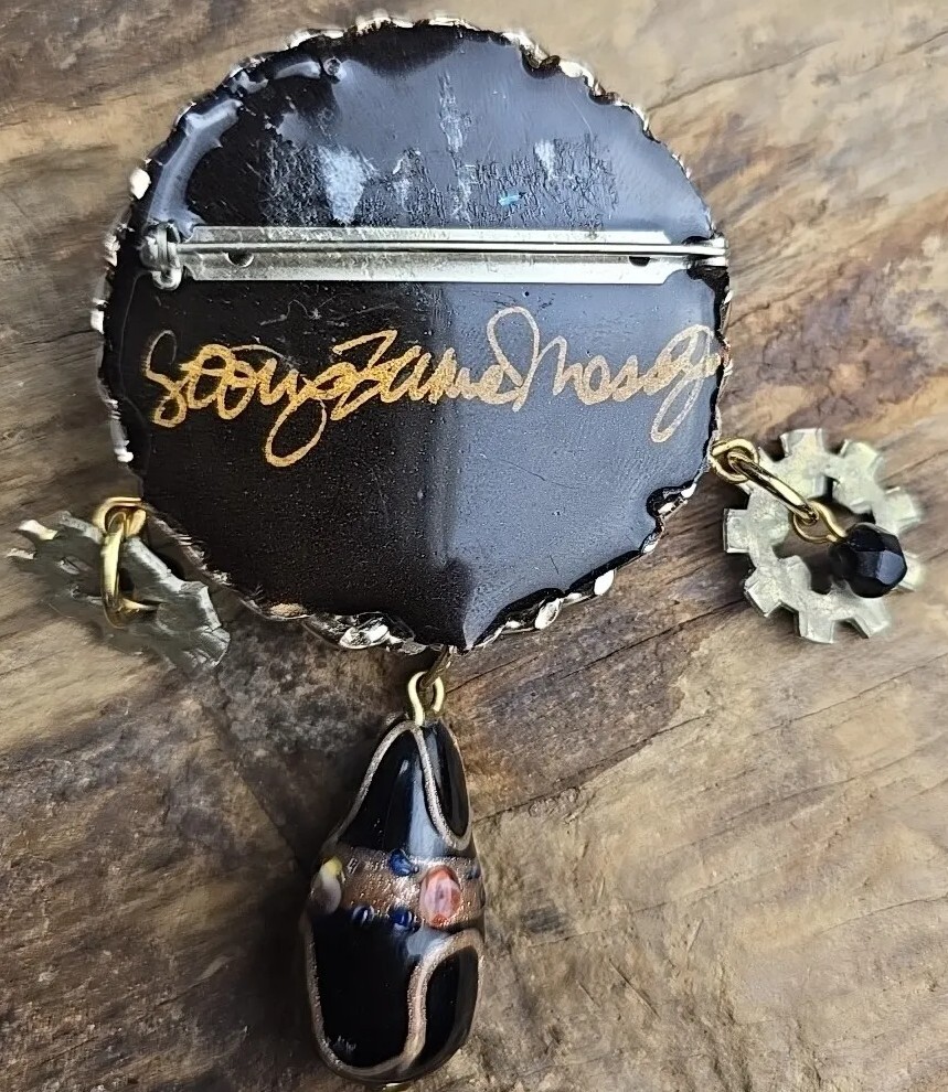 Heavy Metal Steam Punk Broach Artist Signed