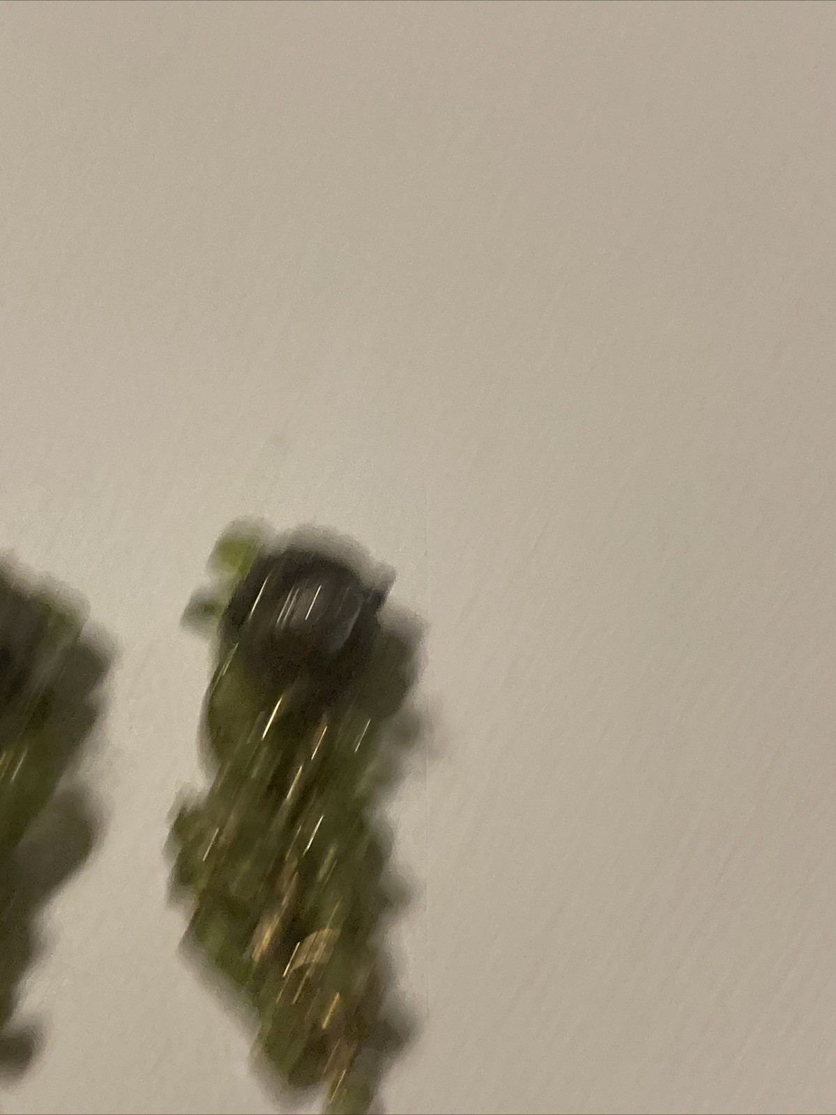 Vintage Drop Earrings Green Chip Beads Either Glass Or Gemstone (not sure)