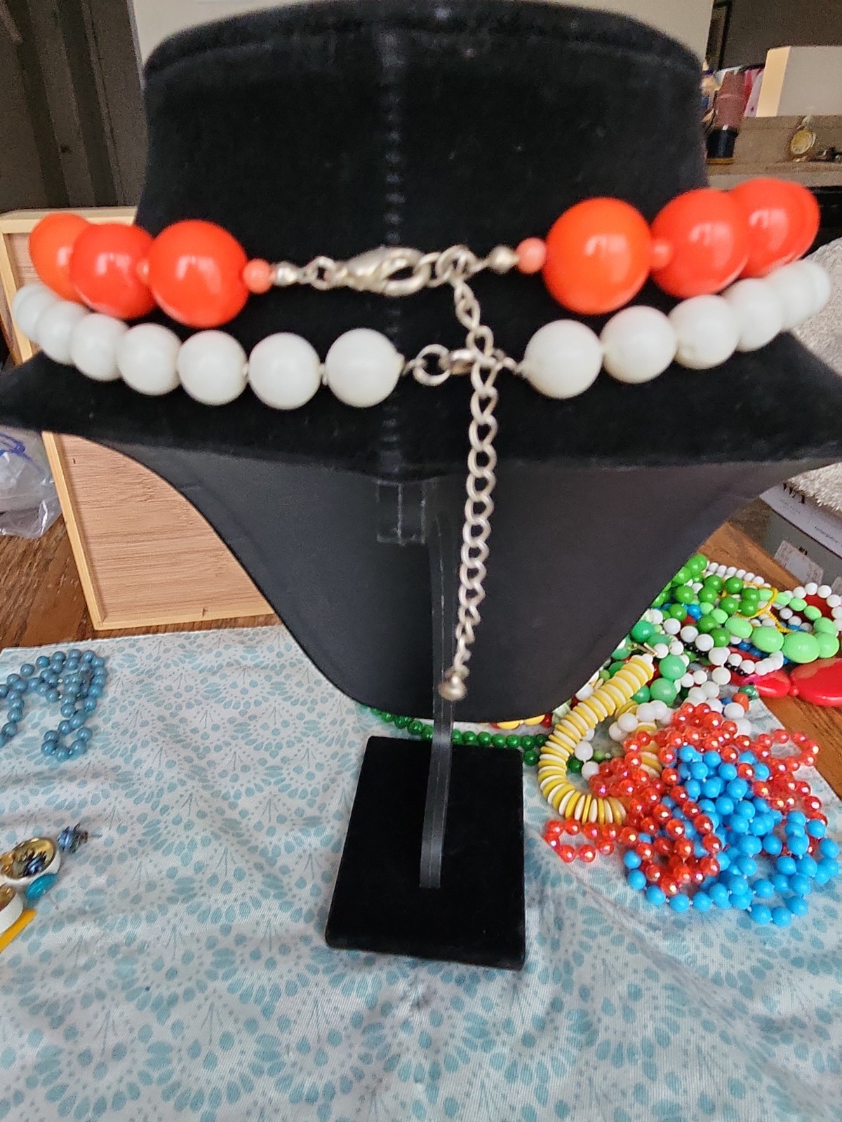 Huge Lot of Vintage Lucite acrylic Glass beaded Necklaces 1950s-1980s