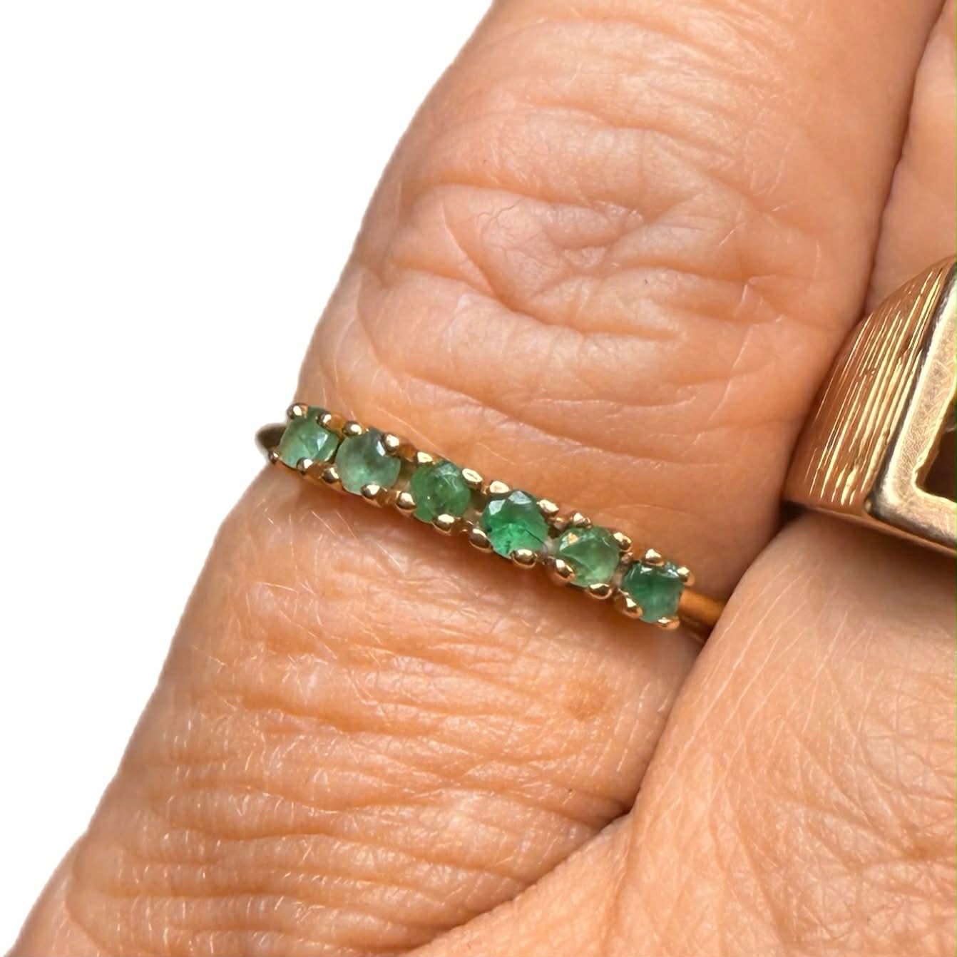 LUX Vintage 10k Gold Emerald Ring, Size 6